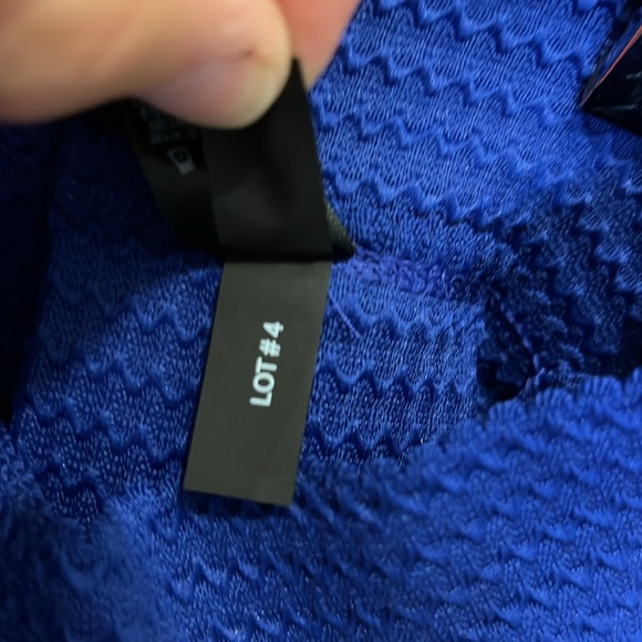 Express Women SP Cobalt Blue Texture Flounce Skirt  NWT - Picture 6 of 7